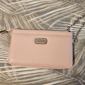 Blush pink clutch